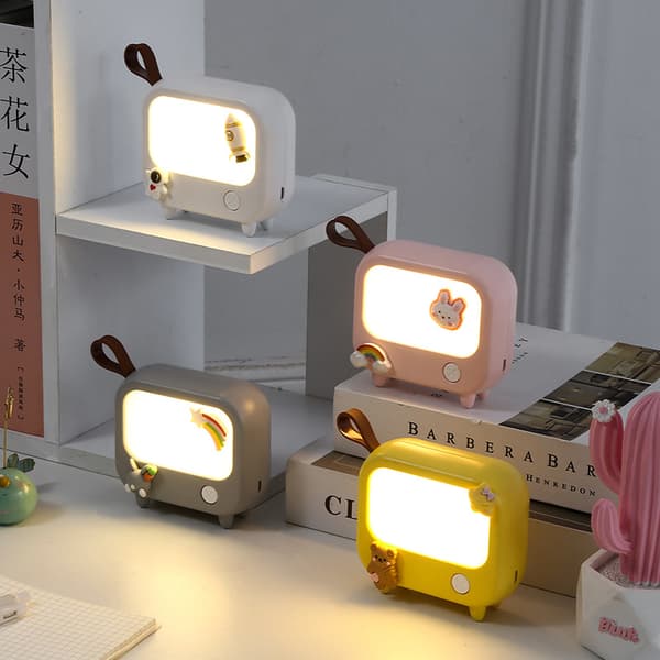 1-pack Creative DIY Mini TV Night Light USB Bedroom With Sleep