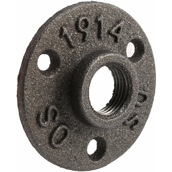 1/2 tomme sort rørfittings gulvflange BSP gevind