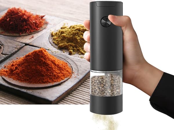 Electric Salt and Pepper Grinder with Adjustable Coarseness Control 252