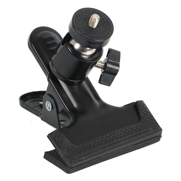 Fitness Phone Holder Clip for Exercise Machines, Compatible with Concept 2 Rowing Machine, Adjustable and Rotatable (Black)