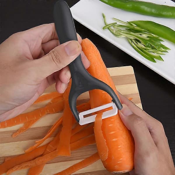 Ceramic Fruit Peeler for Vegetables Creative Cutlery Peeler Vegetable Cutter Cooking Tool Kitchen Scraper Peel Remover Accessories Brown