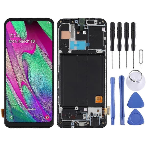 TFT LCD-skærm til Samsung Galaxy A40 SM-A405F Digitizer komplet enhed med ramme