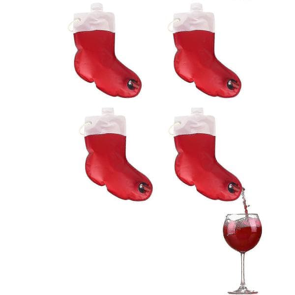 Christmas Stocking Wine Bag, Beverage Container for Christmas Party