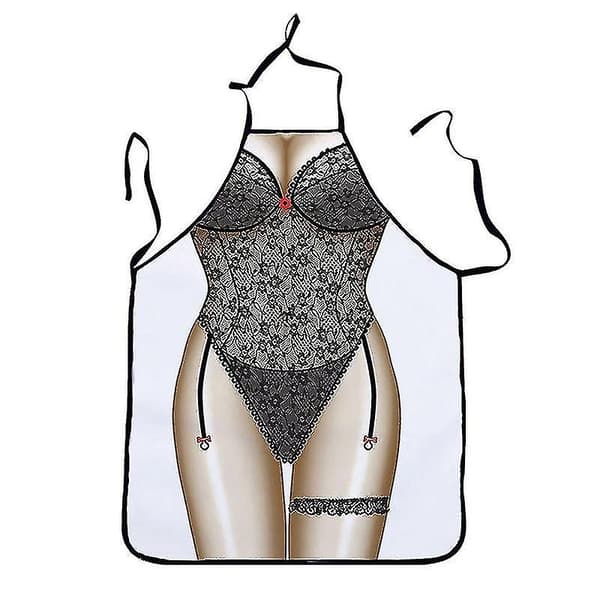 Funny Apron - Muscular Men Sexy Women Pattern Adjustable Kitchen Baking Couple Apron