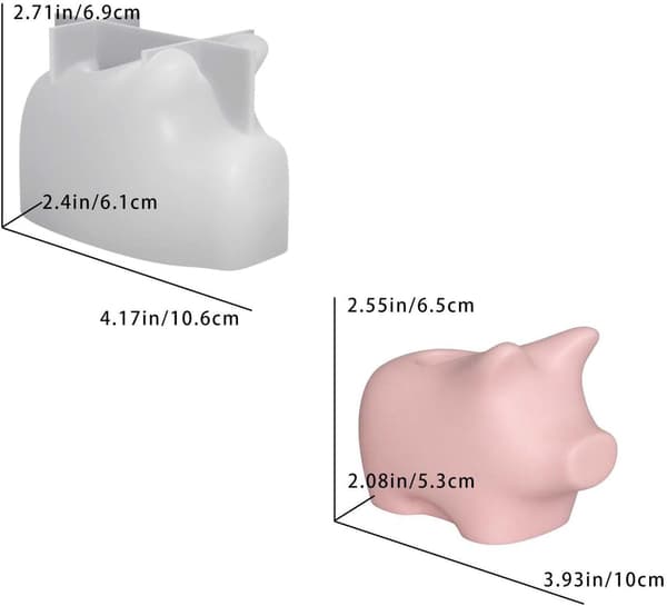 Silikonform lysestake 3D-form for betongdekorasjoner -