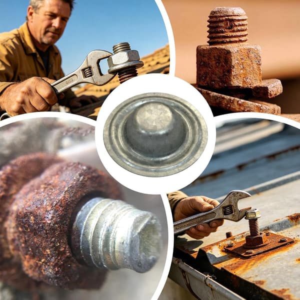 Dekselhetter for taktekker, metall, 50 stk, vanntett -