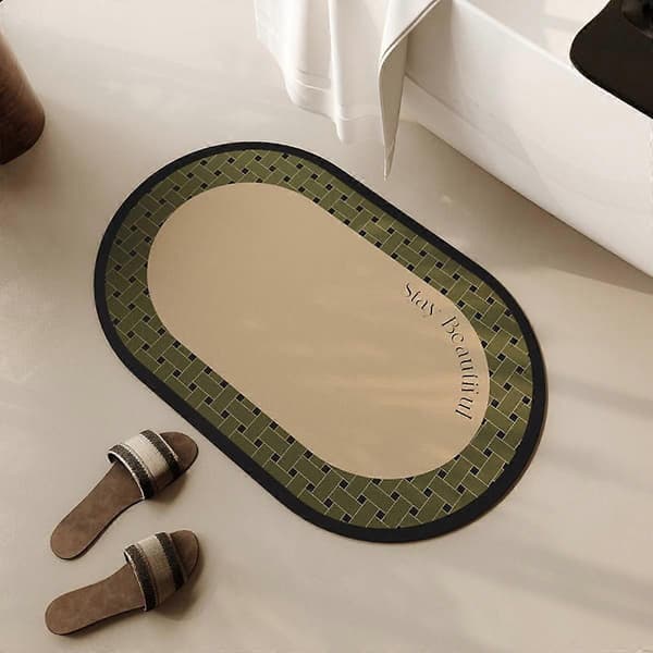 Bathroom Mat Super Absorbent Quick Drying Rubber Backed Dirt Repellent Bathroom Mats Non-Slip Bathroom Mat
