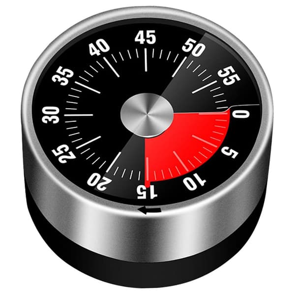 Visuel køkkentimer med magnet i rustfrit stål