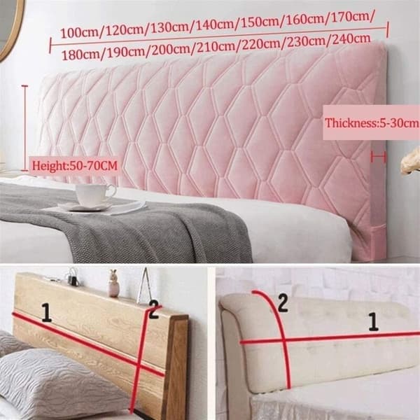 Vaskbart Støvtæt Sengegavlbetræk, Beige, 160cm, Stræk Sidebeskyttelse