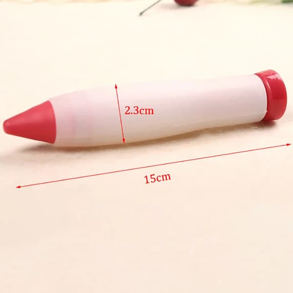 Silikone Skrivepen Chokolade Dekorationsværktøj Form rød+hvid red+white 2pcs