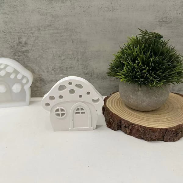 Sopphus Lysestake Silikonform 3D Hus Lagingsmateriale Gips