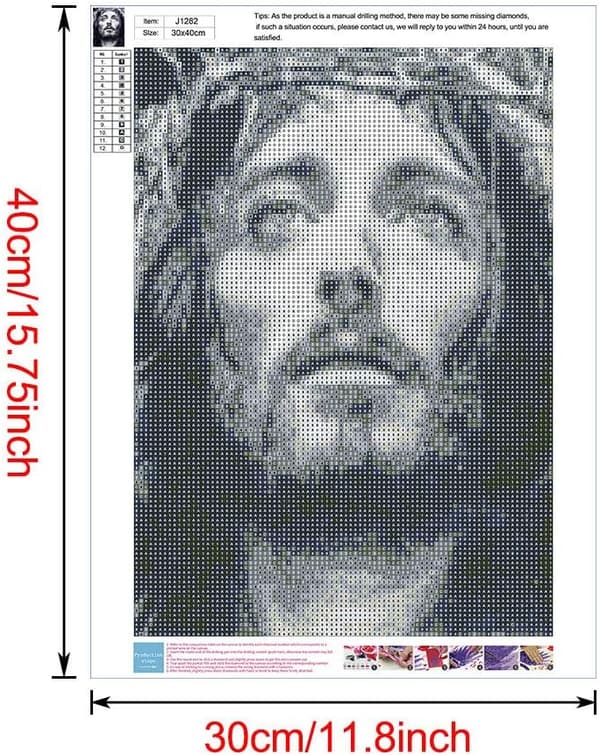 Diamantmaleri Full Rhinestones Kristendom Jesus Mann DIY, DIY