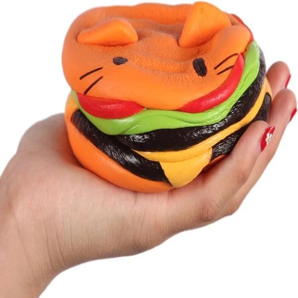 Squishy Legetøj Burger Kæmpe Kat Langsomt Stigende Anti-Stress Legetøj