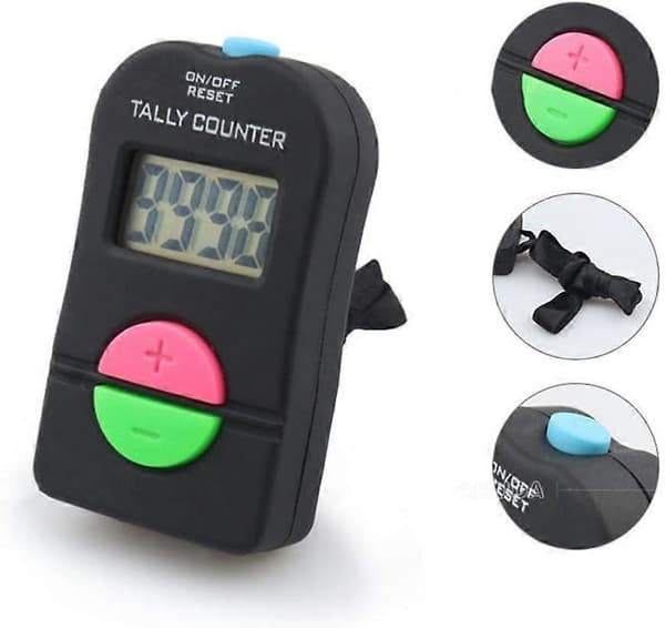 2pcs Digital Counter LED Electronic Handheld Tally Counter Clicker Lap Counter Number Clicker for Education Industry with Sound