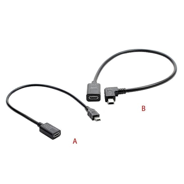 USB-C–Mini USB 2.0 -sovitin, C-tyypin naaras–Mini USB -urossovitinkaapeli A