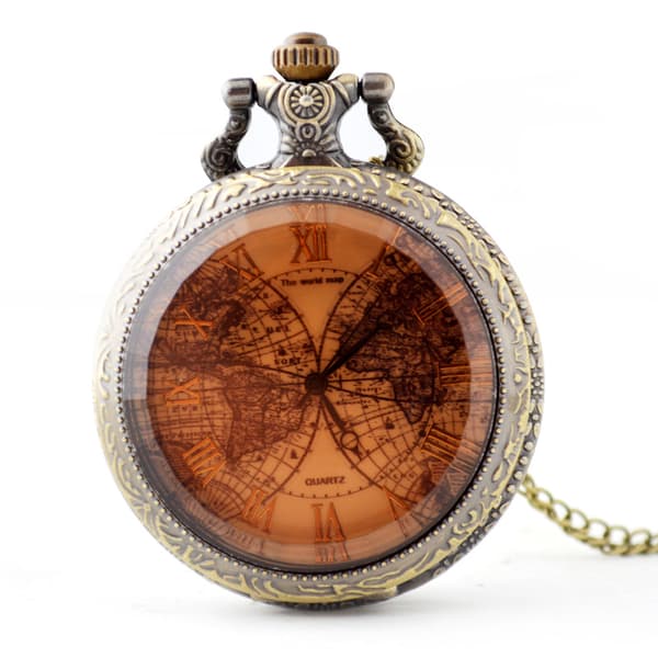 Kellotarvikkeet Tawny Glass Double Earth Taskukello Uni