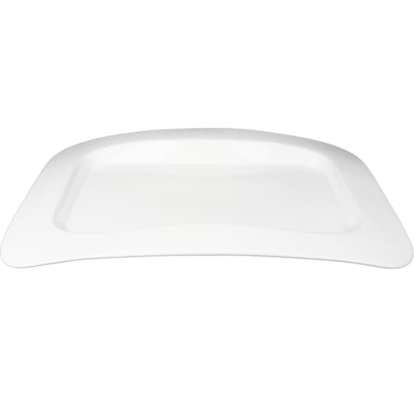 Rectangular Porcelain Plate Large Arched Raised Edge - 4 pack Vit 5568
