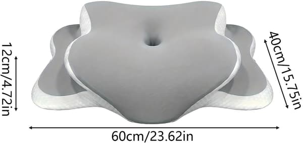 Nackkudde bekväm mjuk, långsamt återfjädrande Memory foam ljusgrå - Hellgrau