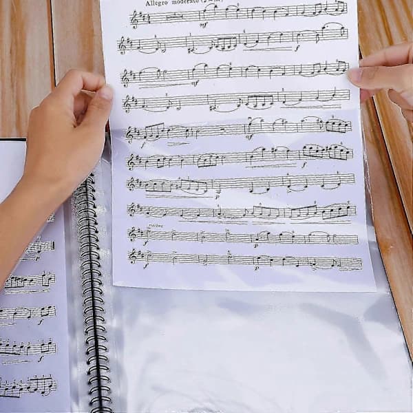 Music Folder for Sheet Music, A4 Paper, Documents, Storage, 30 Pockets, Sheet Music