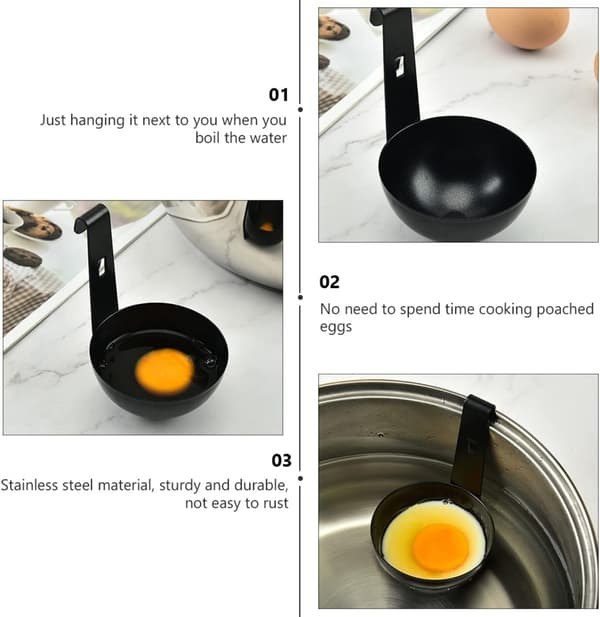 4 deler praktisk krokholder bakstål gadgets med kokekar egg S