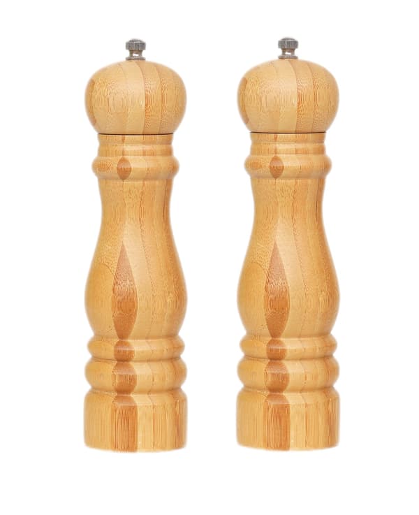 Bambu kryddkvarnset, salt- och pepparkvarnar, 2 delar 505