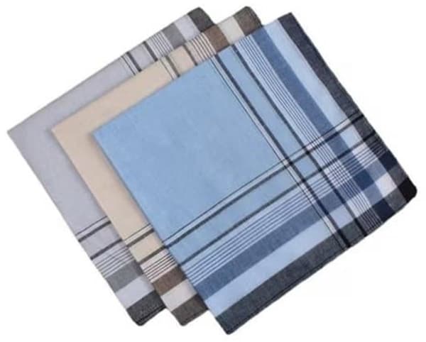 Lommetørklæder - 100% bomuld - 10-pak - Bløde - Åndbare - Herrelommetørklæder - 38 cm x 38 cm
