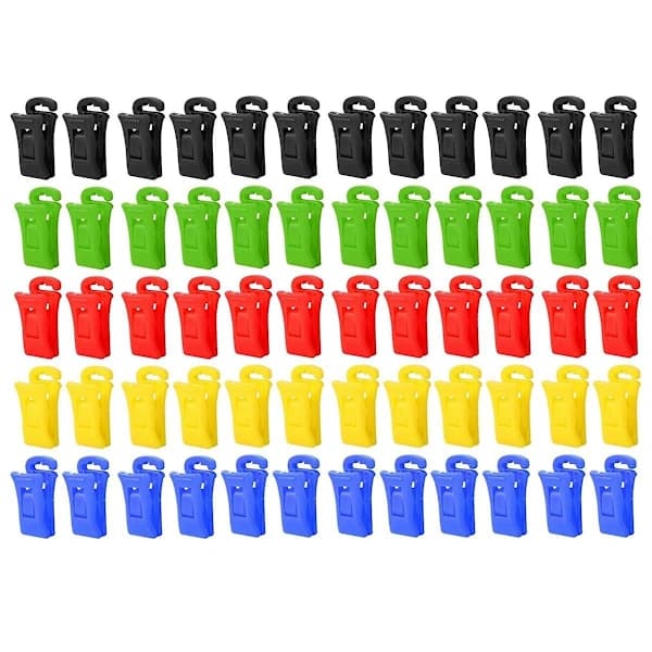60 Sock Clips for Washing Machine and Dryer, Sock Clips with Hooks, Sock Holder Washing Machine, Dir[co]