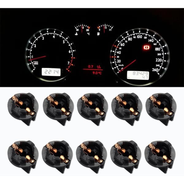 10 pcs T10 Socket Dashboard W5W 168 192 194 Twist Lock Wedge Base Lamp Holder