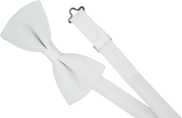 Slips til mænd i satin, polyester, færdigbundet slips, bryllup, str. one size, farve to -