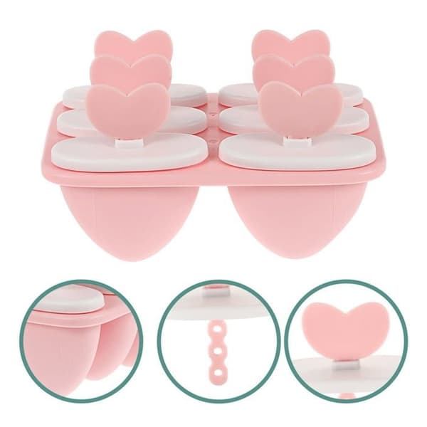 Kreative Diy Pp Glasforme Ispindeform Chokoladeforme Køleskab Isværktøj (Pink)