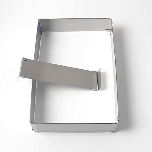 Justerbar rektangulær kagering Silver silver