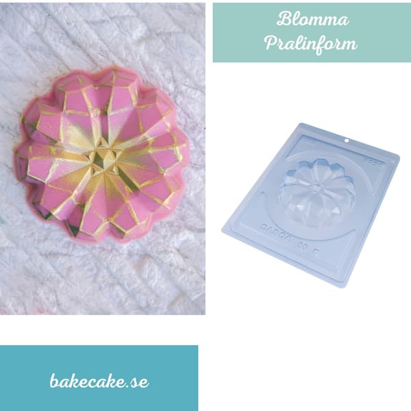 Pralineform Diamant Blomst Chokoladeform - BWB 9920 - Special 3-delt form Transparent transparent