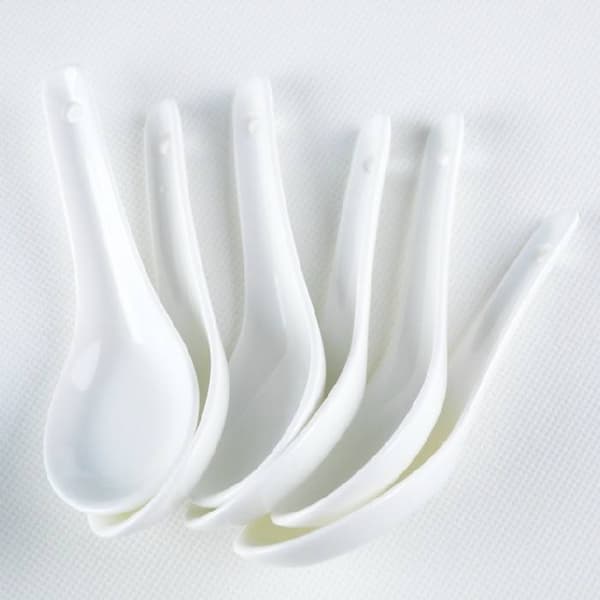Porcelænsske - Suppe - 30-pak Vit 1500
