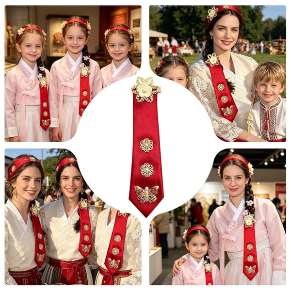 Pannebånd Hanbok Koreansk, hår-tilbehør -