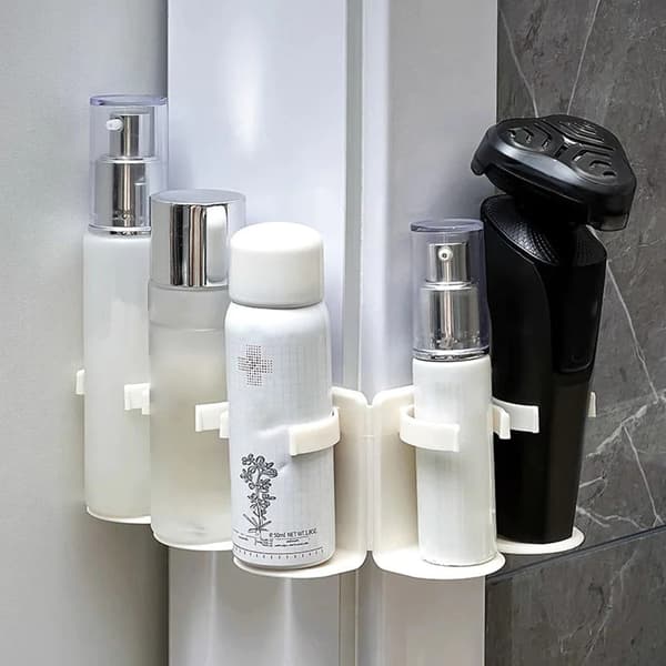 Cosmetic Organizer with 5 Grid Clip-on Space-Saving Organizing Rack for Kitchen Bathroom 1pc 1pc