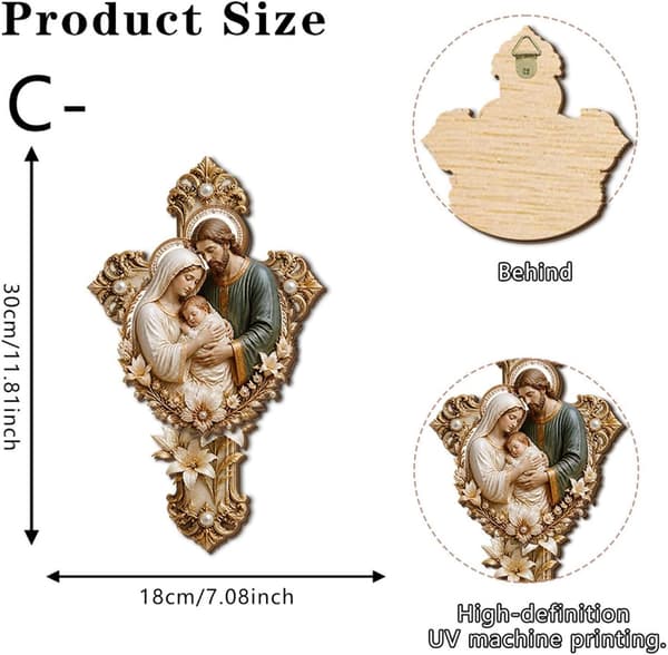 trä - Religiös väggdekoration 30 cm hängande