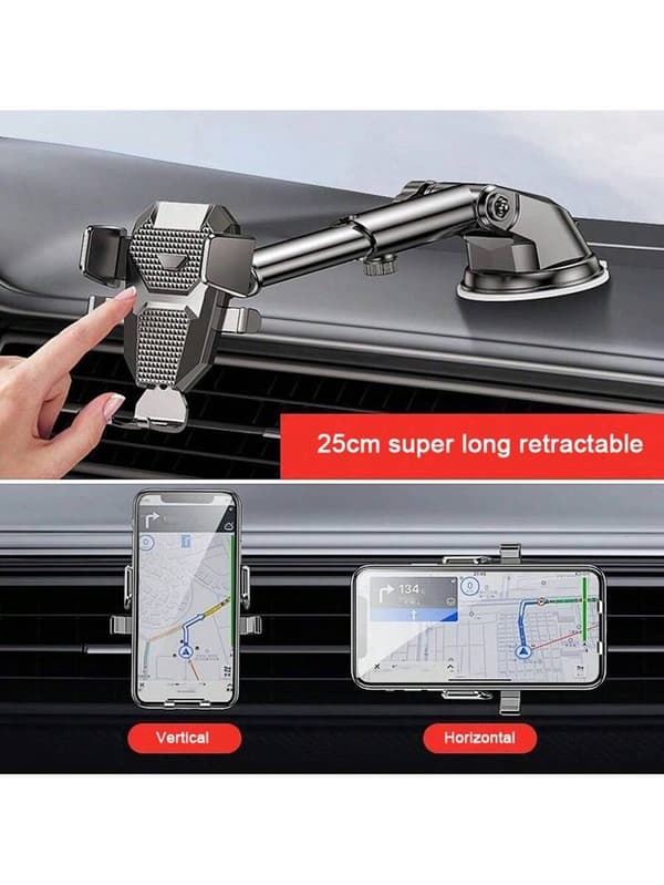 [66lbs Strong Suction Cup][Thick Case & Big Phone Friendly] Universal Car Phone Holder, Dashboard & Windshield Mount, Black Black one-size