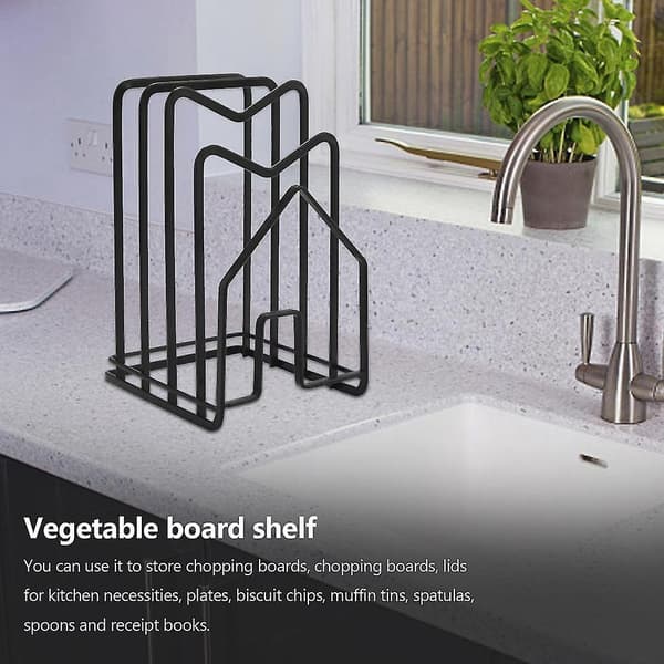 Cutting Board Rack Cutting Board Organizer Rack Holder Kitchen Countertop Pot Lid Rack Organizer