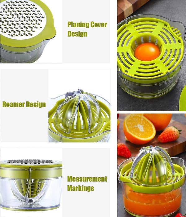 Manual juicer lemon squeezer dishwasher safe, multifunctional orange citrus lime juicer, manual fruit press with measuring cup