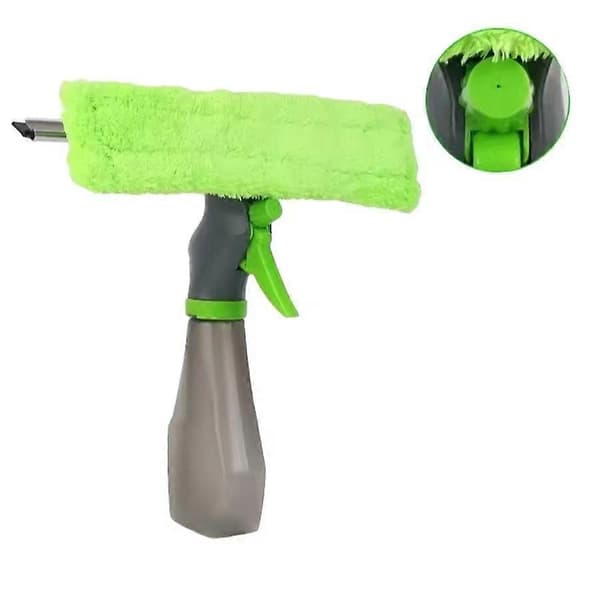 Window Scraper Machine Washable Microfiber Pad and Scraper for Mirrors/Tiles/Shower Screens/Glass Cleaning
