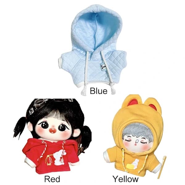 Håndlavede Hættetrøjer Sweatshirt Sæt RØD 5CM Rød 5cm