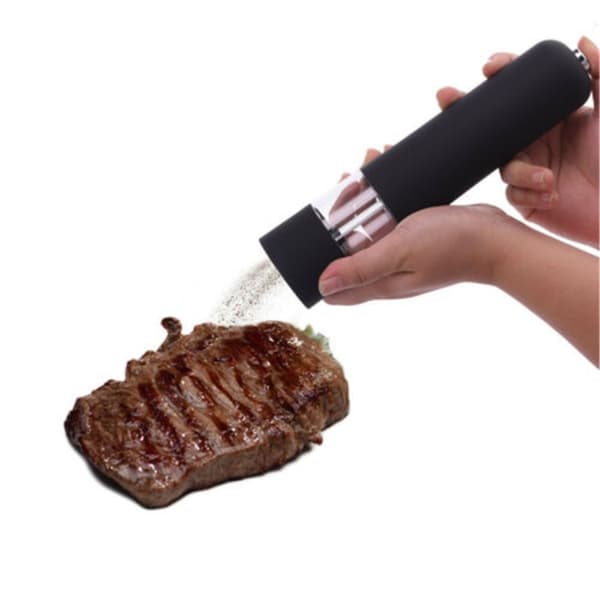 Automatic Salt & Pepper Grinder Electric Herb Pepper Spice Grinder Svart black
