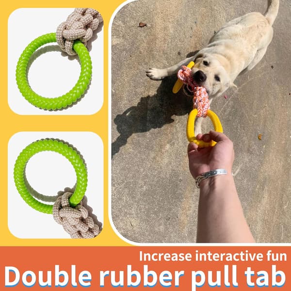 Dog Rope Toy in Rope for Large and Medium Aggressive Chewers (Green)