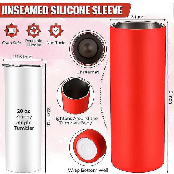 Saumaton silikonipakkaus 3D-silikonipidikkeet (20 oz)
