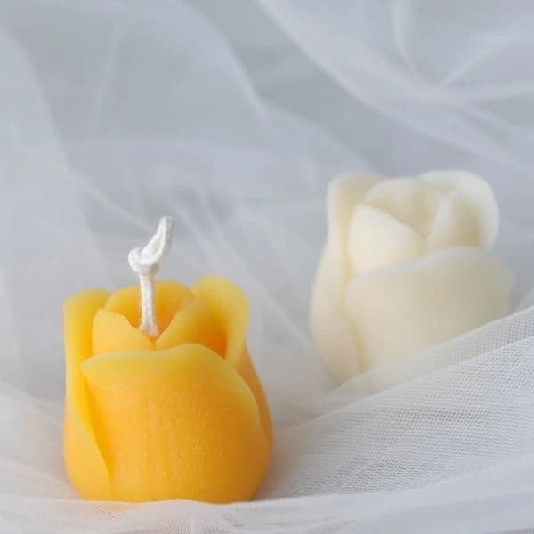 Lysformer stearinlys DIY støpeformer i silikonform MJ32 liten tulipan