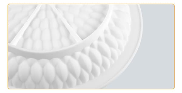 Hvid, 24*24*7cm rund silikone mousse kageform