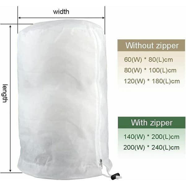 Plantevinterdug, vinterdug til oliventræer, vinterdug til træer, beskyttelsesovertræk til tomat- og citrontræer, vinterdug til planter, have- og grøntsagspose, non-woven