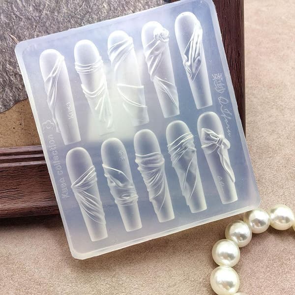 Mjuk Silke Nail Art Form DIY Hög Transparens Bandmönster 3