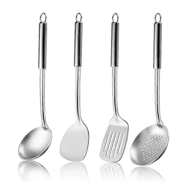 /EA/4-piece Kitchen Utensil Set, Spatula Set, Wok Utensil Set includes Slotted Spoon, Wok Spatula and