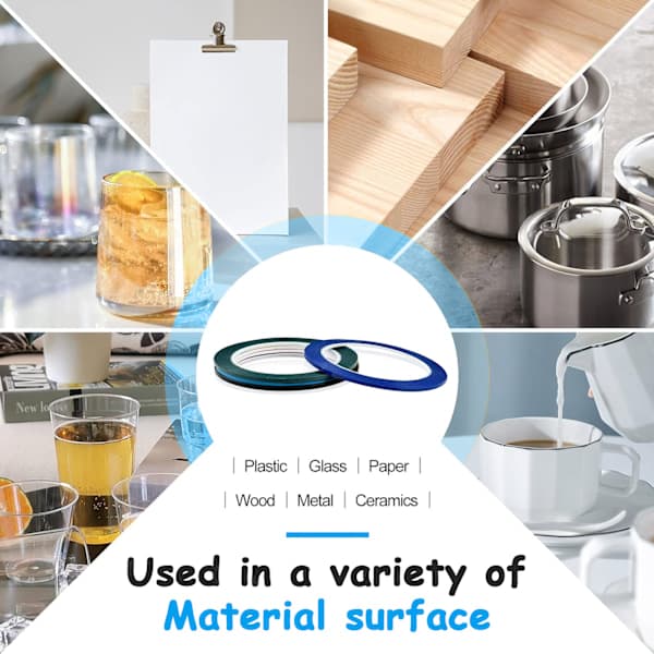 Whiteboard Tape, Art Tape, Chart Line Tape, Grid Marking Tape, Self-Adhesive Whiteboard Grid Tape for Office Grid Marking (4-Pack)